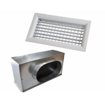 Grille et plénum latéral 160 mm 300x150