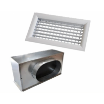 Grille et plénum latéral 200 mm 400x200