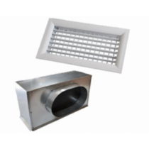 Grille et plénum latéral 200 mm 400x200